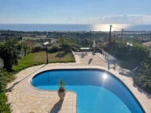 Booking page image showing the pool area from above