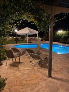 Gallery image depicting the pool at night